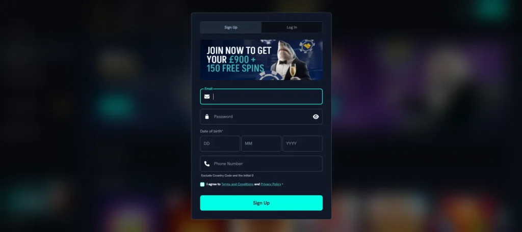 SpinShark Sign Up