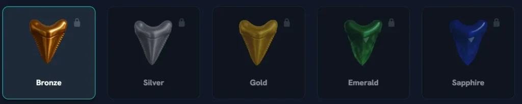 VIP Tiers at SpinShark Casino